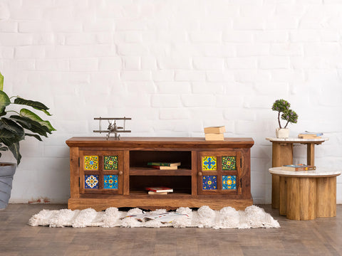 Duraster Terrazzo Sheesham Wood TV Unit #1
