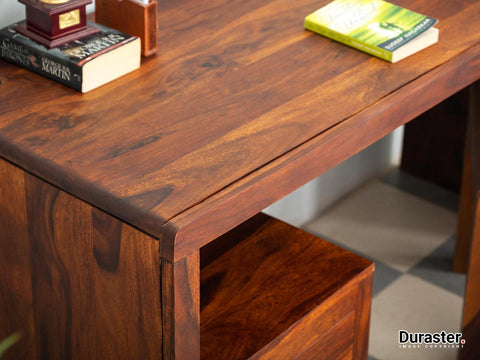 Ummed Solid Sheesham wood  Study Desk with Storage#2 - Duraster 