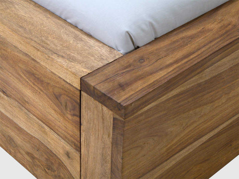 Vismit Modern Sheesham wood Storage King Size Bed #5