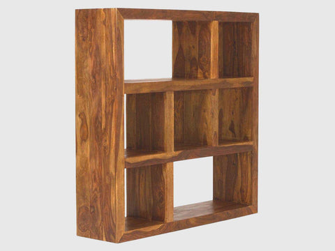 Vismit Modern sheesham wood Room Divider Bookshelf #5