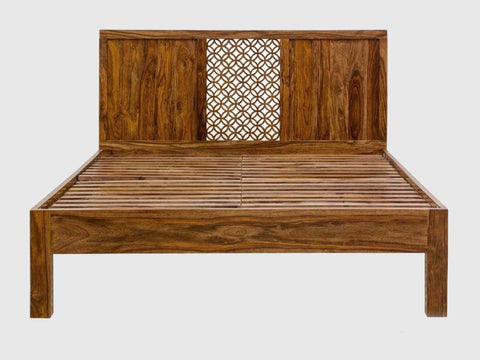 Duraster Vismit Solid Sheesham Wood Carved Bed #1