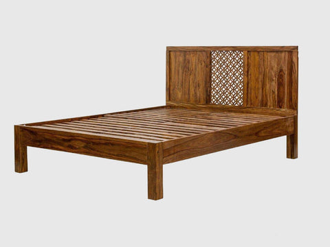 Duraster Vismit Solid Sheesham Wood Carved Bed #1