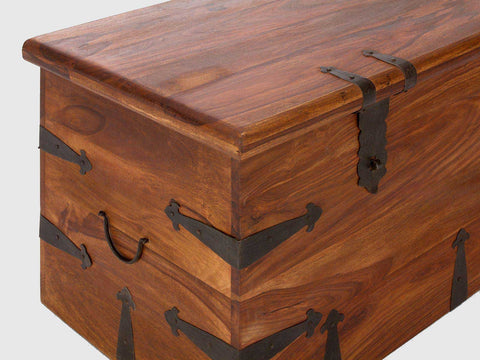 Duraster Vismit Solid Sheesham wood Colonial Style Storage Trunk / Coffee Table #6