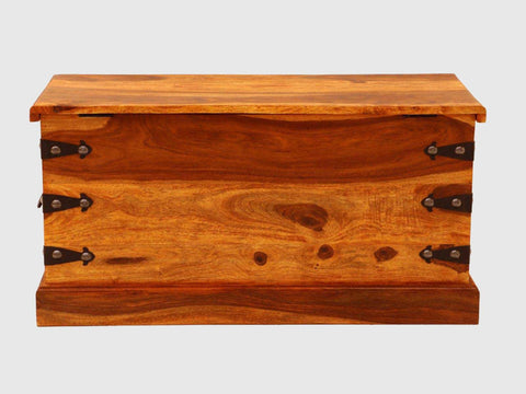 Duraster Vismit Solid Sheesham wood Colonial Style Storage Trunk #9