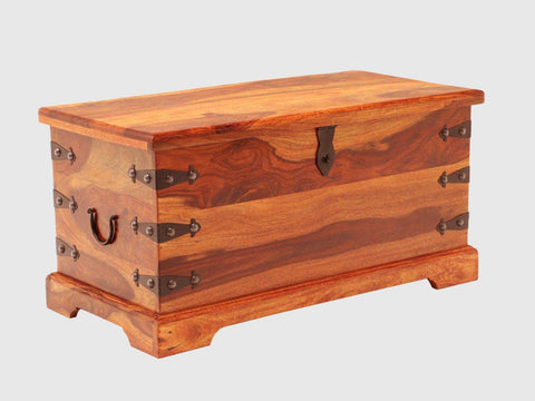 Duraster Vismit Solid Sheesham wood Colonial Style Storage Trunk #9