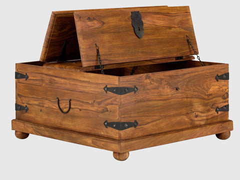Duraster Vismit Solid Sheesham wood Storage Trunk / Coffee Table #7