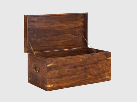Vismit Solid Sheesham wood Storage Trunk  #8