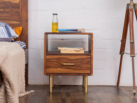 Duraster Vismit Sheesham Wood Bedside Table #3