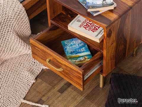 Duraster Vismit Sheesham Wood Bedside Table #3