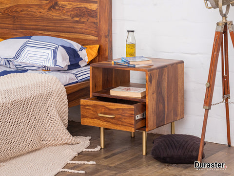 Duraster Vismit Sheesham Wood Bedside Table #3