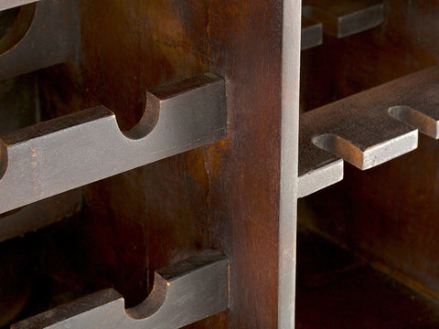 Vismit Solid Mango wood Wine Cabinet with metal doors # 1 - Duraster 