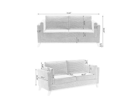 Duraster Daisy Premium Fabric Sofa #22