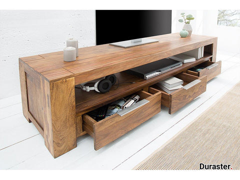 Rio Modern Sheesham wood 3 Drawer T.V. unit#2 - Duraster 