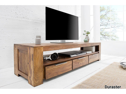 Rio Modern Sheesham wood 3 Drawer T.V. unit#2 - Duraster 