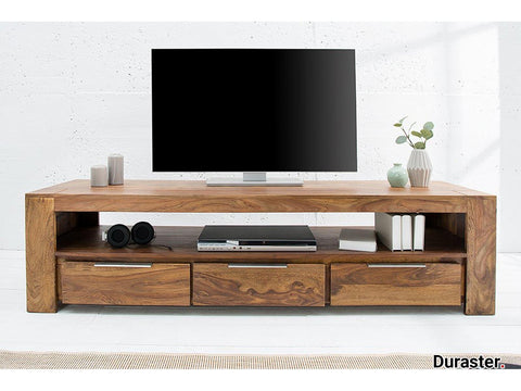 Rio Modern Sheesham wood 3 Drawer T.V. unit#2 - Duraster 