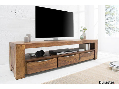 Rio Modern Sheesham wood 3 Drawer T.V. unit#2 - Duraster 