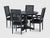 Black Marina Dining Table Set 4 Seater #31
