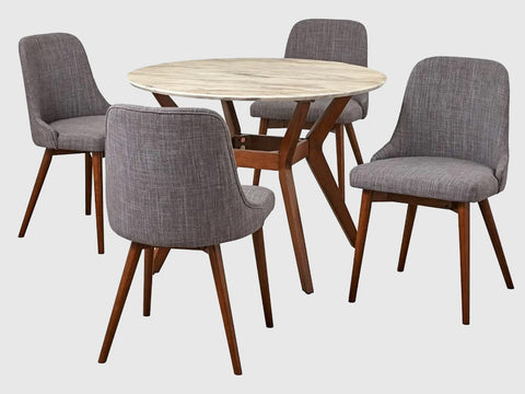 Duraster Xoteak Dining Table Set 4 Seater with Marble Top #3
