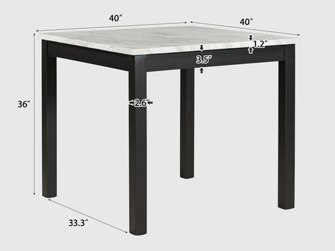 Duraster Black Marina Dining Table Set 4 Seater #21