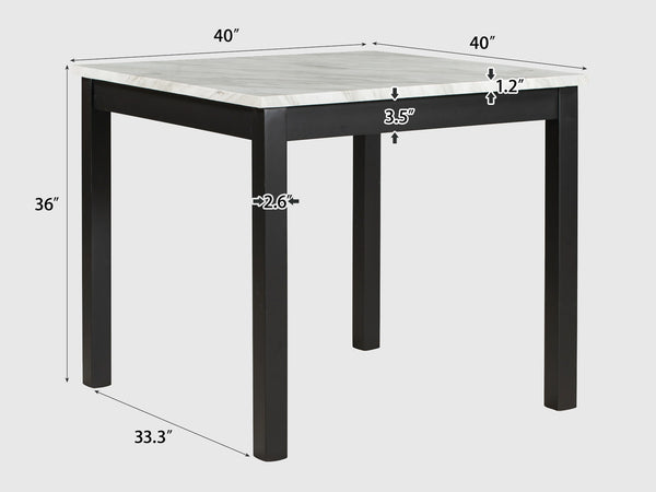 Duraster Black Marina Dining Table Set 4 Seater #21