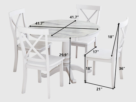 Novo Premium Marble Dining Table Set 4 Seater #24