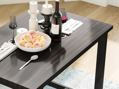 Duraster Black Marina Dining Table Set 4 Seater #15