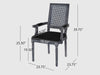 Duraster Black Marina Dining Table Set 4 Seater #31