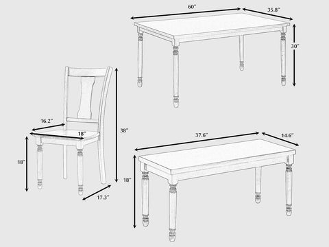 Duraster Novo Premium Dining Table Set 6 Seater with Bench #3