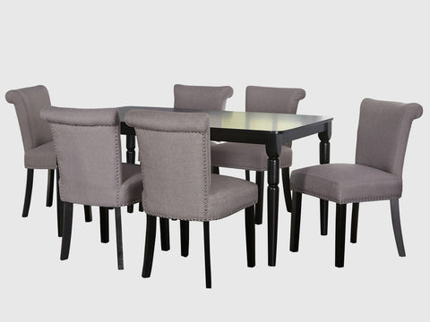Duraster Black Marina Dining Table Set 6 Seater #2