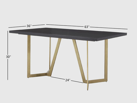 Duraster Veena Dining Table Set 6 Seater with Solid Wood Top & Iron Legs #1