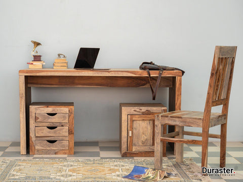 Alpaca Wooden Study Table with Storage #1 - Duraster 