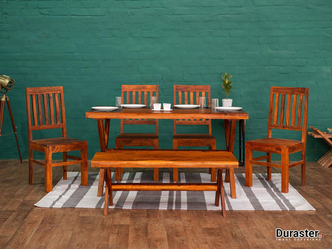 Aristocrat Solid Sheesham Wood 6 Seater Dining Set