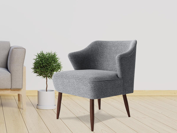ElemantraySolid Wood Fabric Upholstered Chair #4 - Duraster 