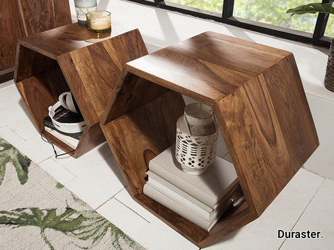 Sheesham Wood Nesting Side Tables
