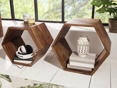 Sheesham Wood Nesting Side Tables
