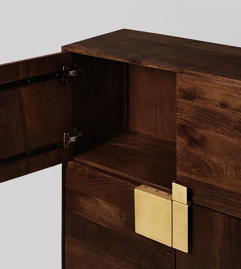 Versaw Cabinet Dark Walnut Mango Wood #3 - Duraster 