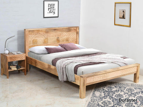 Ajenta Mango Wood Carving Bed#1 - Duraster 