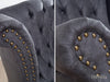 Norwich Colonial Antique Gray Chesterfield Wing Chair #45 - Duraster 
