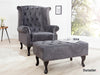 Norwich Chesterfield Antique Gray Ottoman #39 - Duraster 