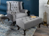Norwich Chesterfield Premium Fabric Ottoman #41 - Duraster 