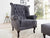Norwich Colonial Antique Gray Chesterfield Wing Chair #45 - Duraster 