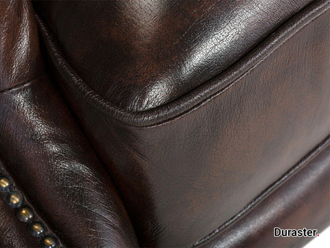 Norwich Colonial Brown Chesterfield Wing Chair #16 - Duraster 
