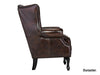 Norwich Colonial Brown Chesterfield Wing Chair #16 - Duraster 
