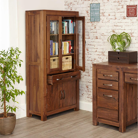 Marwar Sheesham Wood Walnut Display Unit Cabinet #3 - Duraster 