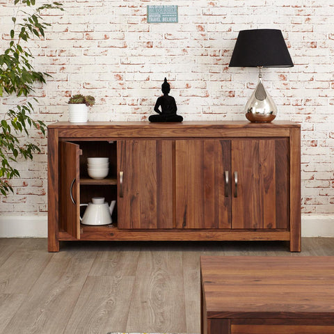 Marwar Sheesham Wood Walnut Sideboard Cabinet #4 - Duraster 