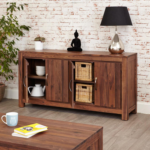 Marwar Sheesham Wood Walnut Sideboard Cabinet #4 - Duraster 