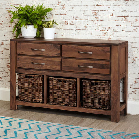 Marwar Sheesham Wood Walnut Console Table - Duraster 