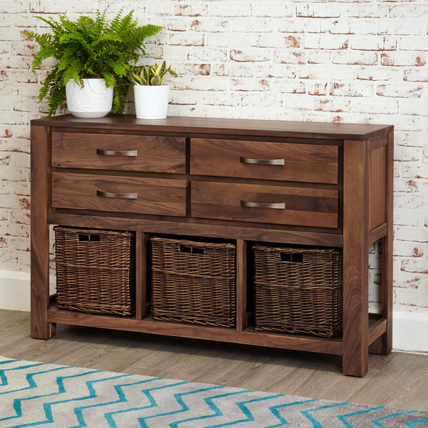 Marwar Sheesham Wood Walnut Console Table - Duraster 