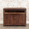 Marwar Sheesham Wood Walnut Home Office Table cum Sideboard Cabinet #2 - Duraster 