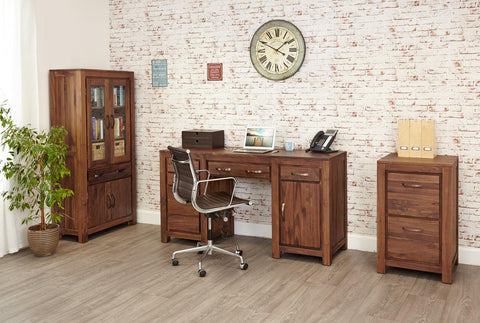 Marwar Sheesham Wood Walnut Office Documents Cabinet #8 - Duraster 